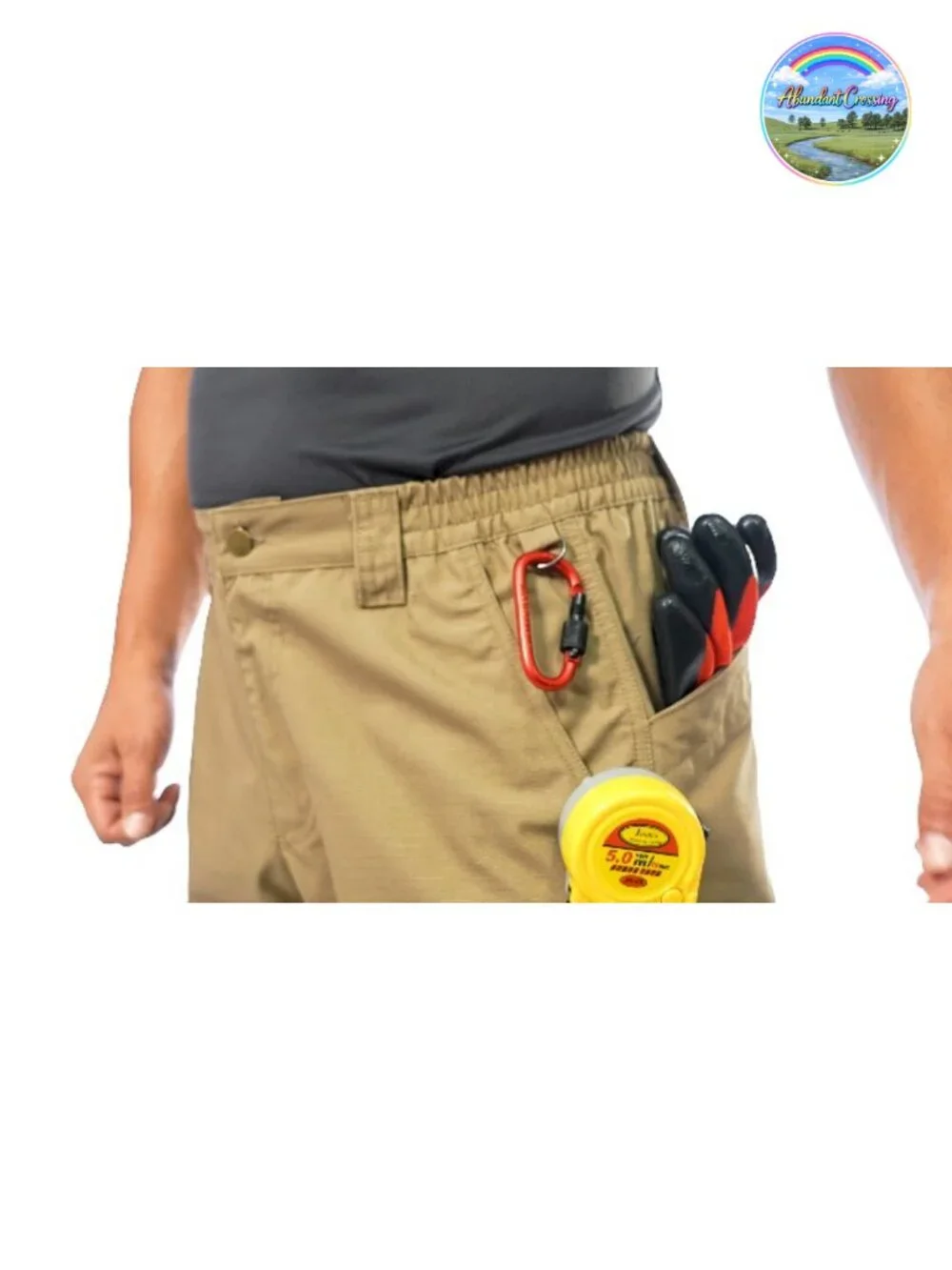 Men's Ripstop Waterproof Cargo Pants with 7 Pockets Tactical Hiking Work